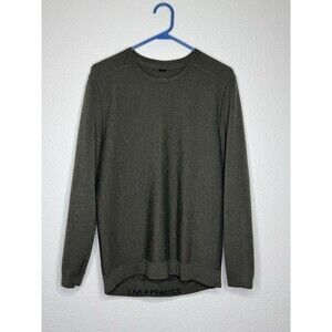Lululemon Sweater Mens Small Alpine Air Crew Neck Live In Practice Wool Pullover